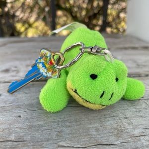 Puzzled Frog Plush Keychain